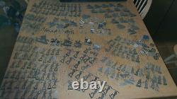 Large Collection Of Vintage Unpainted Lead Soldiers, Horses, Cavalry 257 Pieces