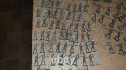 Large Collection Of Vintage Unpainted Lead Soldiers, Horses, Cavalry 257 Pieces