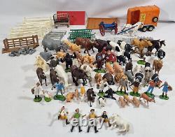 Large Collection Vintage Britains Animals, Accessories 1960's 1970's Collectable