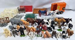 Large Collection Vintage Britains Animals, Accessories 1960's 1970's Collectable