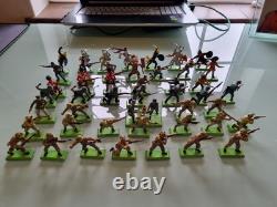 Large Job Lot Of Vintage Britains Deetail Plastic with metal bases