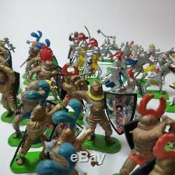 Large Lot of 60+ Britains Deetail Knights & Turks Figures + Dragon