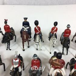 Large Vintage Job Lot Of Leader Soldiers On Horseback Probably Britains & Other