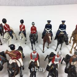 Large Vintage Job Lot Of Leader Soldiers On Horseback Probably Britains & Other