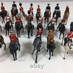Large Vintage Job Lot Of Leader Soldiers On Horseback Probably Britains & Other