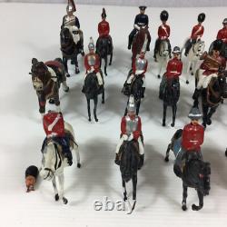Large Vintage Job Lot Of Leader Soldiers On Horseback Probably Britains & Other