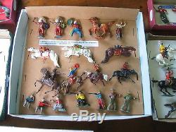 Large collection of Lead Cowboys & Indians Britains, JHillCo, Charbens, Harvey