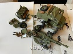 Large collection of various vintage toy soldiers including Britains & Airfix