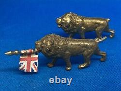 Lion Carrying Union Flag And Another Without Flag By John Hill (yellow 135) Note