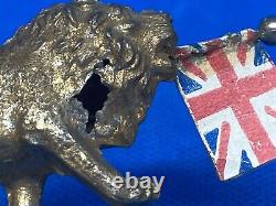 Lion Carrying Union Flag And Another Without Flag By John Hill (yellow 135) Note