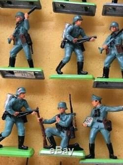 Lot of 64 Vintage Britains Deetail WWII German Army Soldiers Great Collection