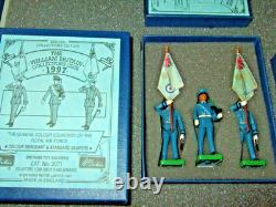 Ltd Edition Britains 3070-73, The RAF Colour Squadron in Luxury Boxes in 54mm