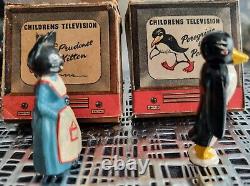 Luntoy'Prudence Kitten' and peregrine the penguin 1950s very rare boxed