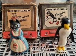 Luntoy'Prudence Kitten' and peregrine the penguin 1950s very rare boxed