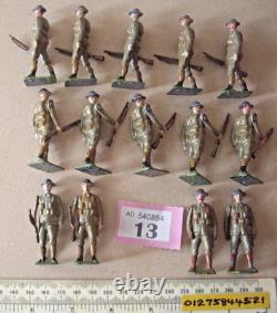 Mint Britains Lead Toy Soldiers. Pre-War British Marching Infantry x 14 (#13)