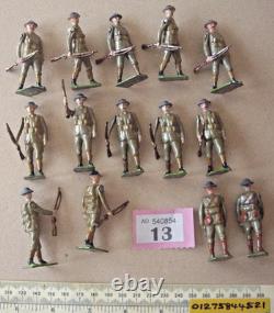 Mint Britains Lead Toy Soldiers. Pre-War British Marching Infantry x 14 (#13)