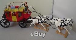 Mint EX Shop Boxed Timpo Wild West Stagecoach Last 4TH Series Cowboys