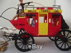Mint EX Shop Boxed Timpo Wild West Stagecoach Last 4TH Series Cowboys