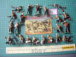 Mint Timpo WW2 USA American GIs. 1950s Hollow-cast Metal Toy Soldiers x 22 (#2)
