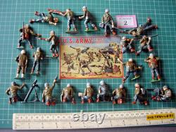 Mint Timpo WW2 USA American GIs. 1950s Hollow-cast Metal Toy Soldiers x 22 (#2)