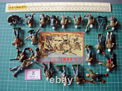Mint Timpo WW2 USA American GIs. 1950s Hollow-cast Metal Toy Soldiers x 22 (#2)