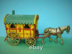 Morestone 1949 Rare Diecast Horse Drawn Gipsy Caravan Set. Excellent