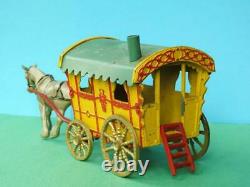 Morestone 1949 Rare Diecast Horse Drawn Gipsy Caravan Set. Excellent