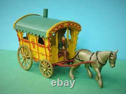 Morestone 1949 Rare Diecast Horse Drawn Gipsy Caravan Set. Excellent