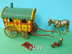 Morestone 1949 Rare Diecast Horse Drawn Gipsy Caravan Set. Excellent