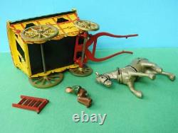 Morestone 1949 Rare Diecast Horse Drawn Gipsy Caravan Set. Excellent