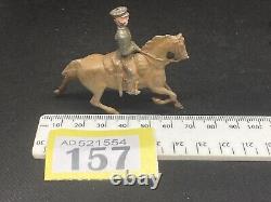 Mounted Soldier figures By Britains (yellow 157) SMALL SCALE, 1 damaged