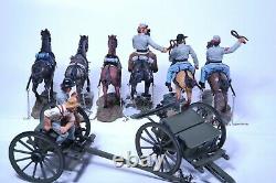 NO RESERVE Britains CIVIL WAR 17433 CONFEDERATE SIX HORSE CAISSON SET