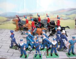 Navy sailors on parade x 8 figures +3 britains marines+2 +6Mounted hussars