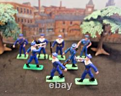 Navy sailors on parade x 8 figures +3 britains marines+2 +6Mounted hussars