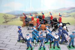 Navy sailors on parade x 8 figures +3 britains marines+2 +6Mounted hussars