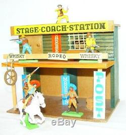 Oehme & Söhne + Britains 132 STAGE COACH & STATION + 6 Deetail WILD WEST COWBOY