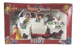 Original Britains Deetail Wild West 74122 Action Set Covered Wagon & Figures