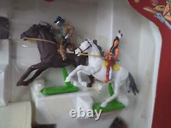 Original Britains Deetail Wild West 74122 Action Set Covered Wagon & Figures