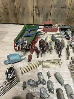 Over 120 Vintage Lead Farm Animals And Figures Britains Crescent Charbens Etc