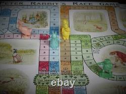 Peter Rabbit's Rare Race Game With Timpo Lead Figures C1945 By Beatrix Potter