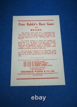 Peter Rabbit's Rare Race Game With Timpo Lead Figures C1945 By Beatrix Potter