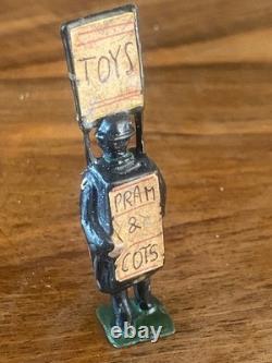 Pixyland Kew Sandwich Board Man Britains Johillco Extremely Rare c1925