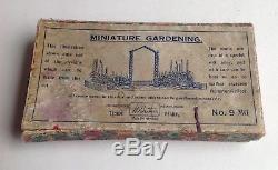 Pre War 1930s BRITAINS lead MINIATURE GARDENING Set No. 9MG (76 Pieces) Boxed