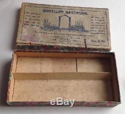 Pre War 1930s BRITAINS lead MINIATURE GARDENING Set No. 9MG (76 Pieces) Boxed