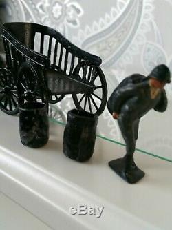 Pre War Lead Charbens Coal Cart Set