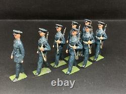 RAF Marching figures By Britains (yellow 156) Officer not RAF but US Marine Corp