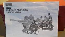 RARE BRITAINS 17587 WWII BRITISH ARTILLARY 25lb FIELD GUN WITH CREW NMIB 2005