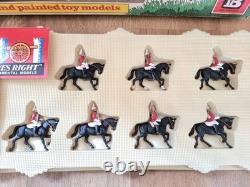 RARE Britians Ltd Hand Painted Models. Eyes Right Regimental Horses + Soldiers