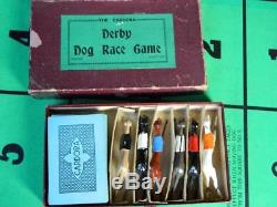 RARE CARDORA DERBY DOG RACE GAME JOHILLCO VINTAGE PREWAR 1930s LEAD GREYHOUNDS