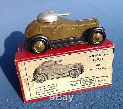 RARE MINT BOXED BRITAINS ARMOURED LEAD CAR C1920/30s